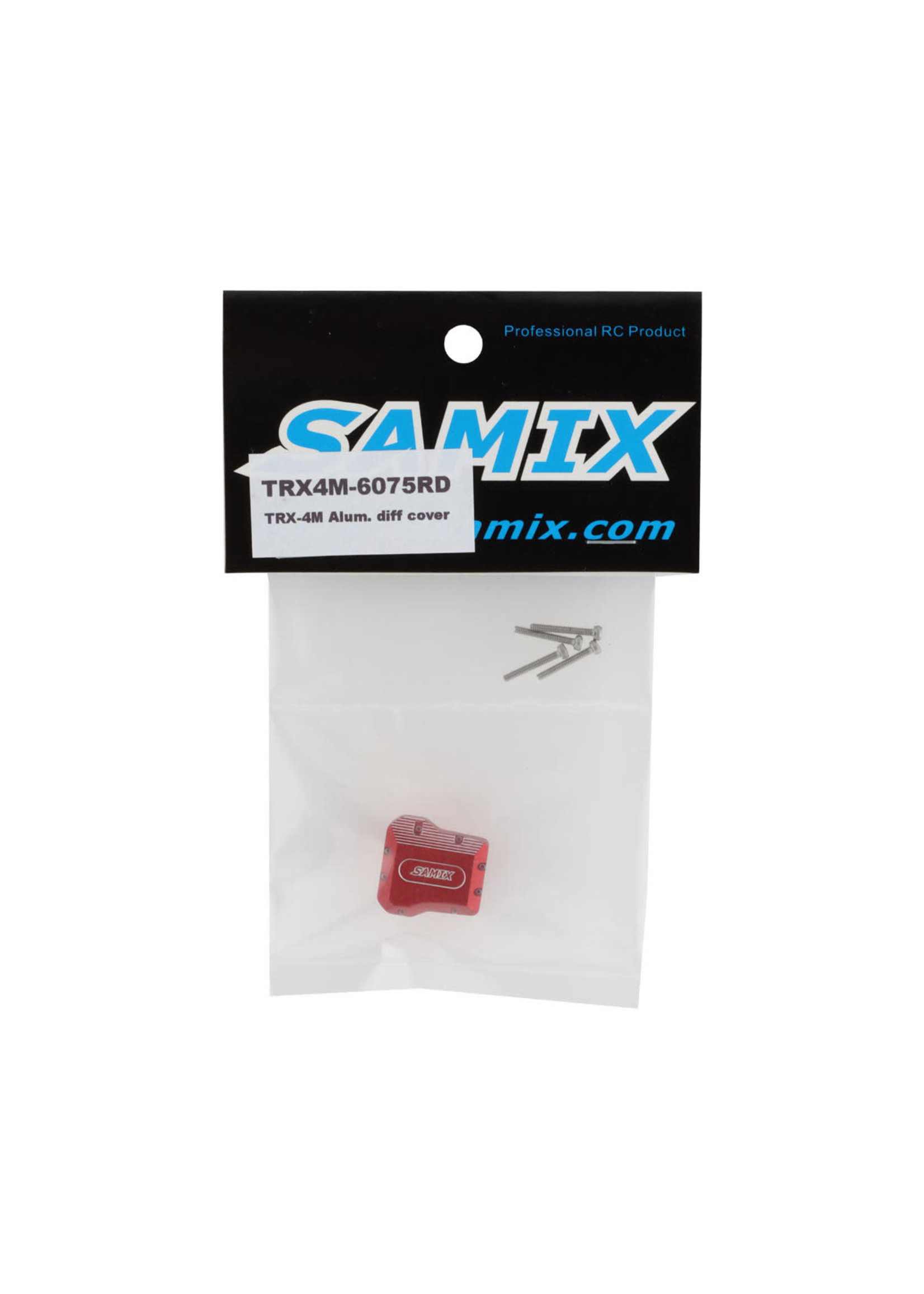 Samix SAMTRX4M-6075-RD Samix TRX-4M Aluminum Differential Cover (Red)