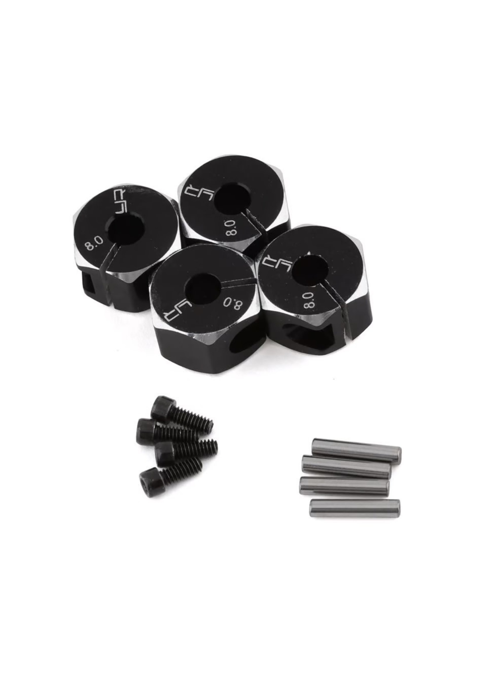 Yeah Racing Yeah Racing Aluminum Clamping 12mm Hex (Black) (4) (8mm)