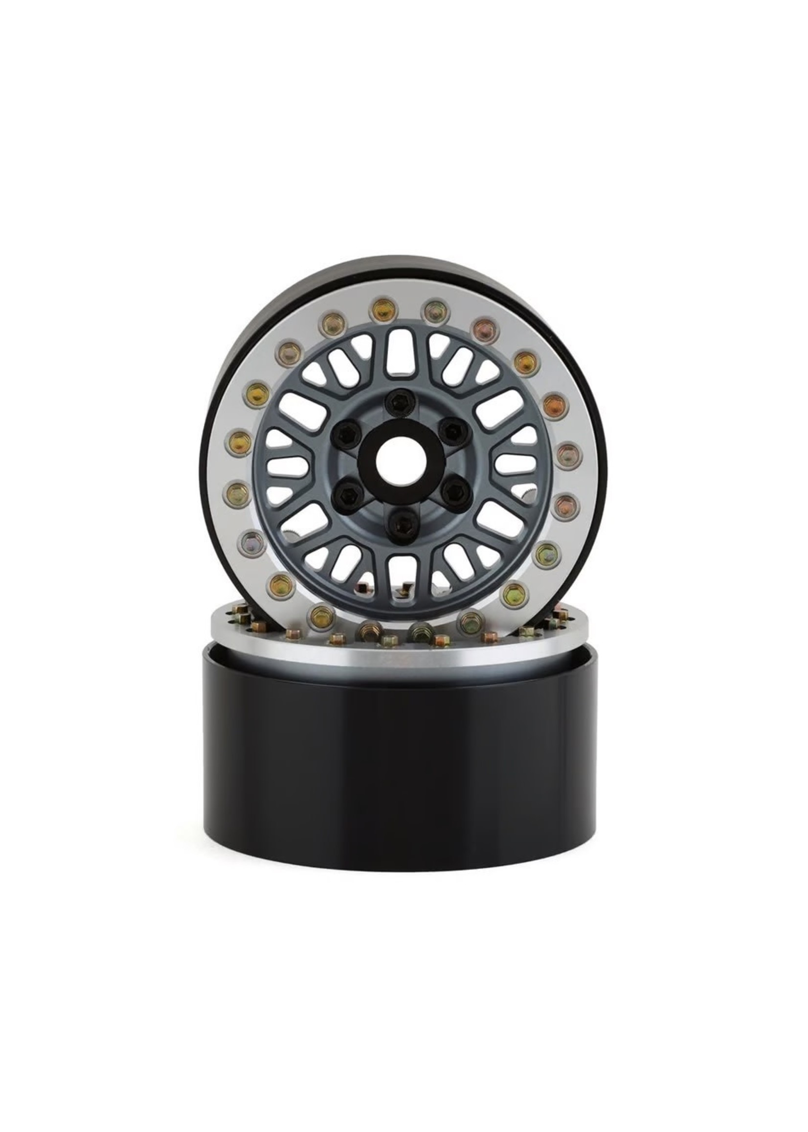 SSD SSD RC Mesh 1.9" Beadlock Crawler Wheels (Grey) (2)