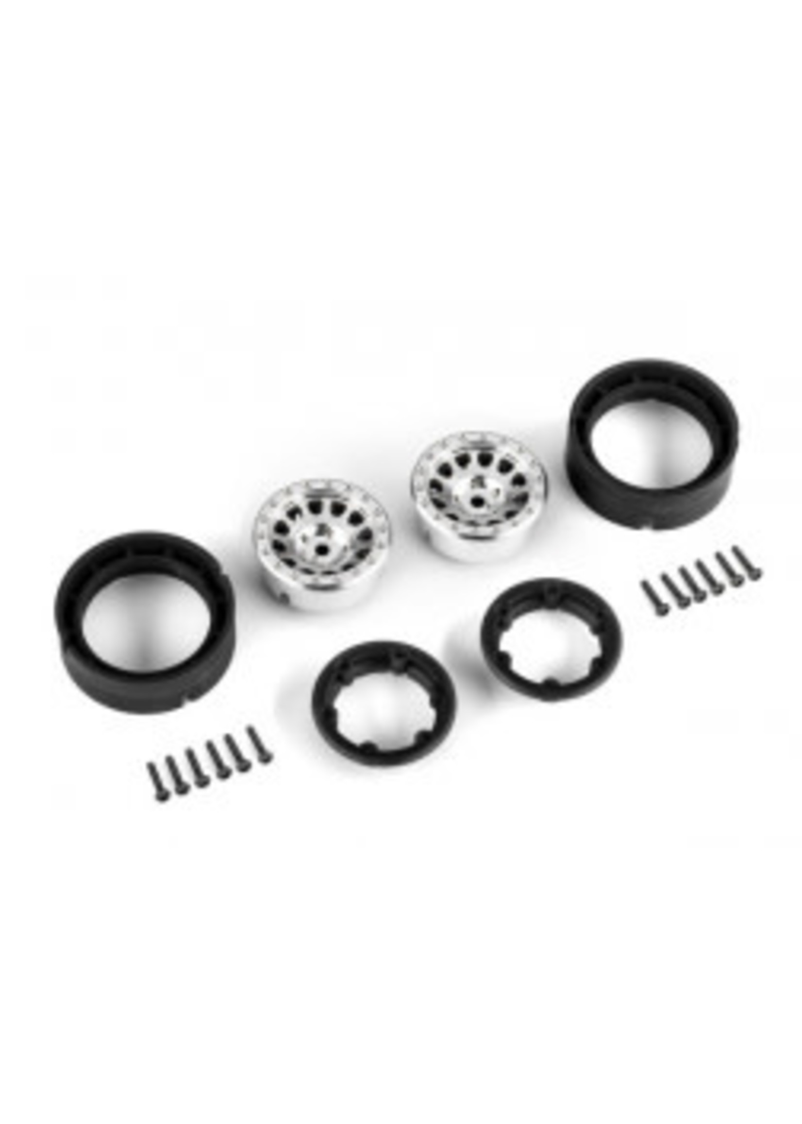 Traxxas 9781-SATIN Wheels, Method 105 1.0 Beadlock Satin Chrome (2)