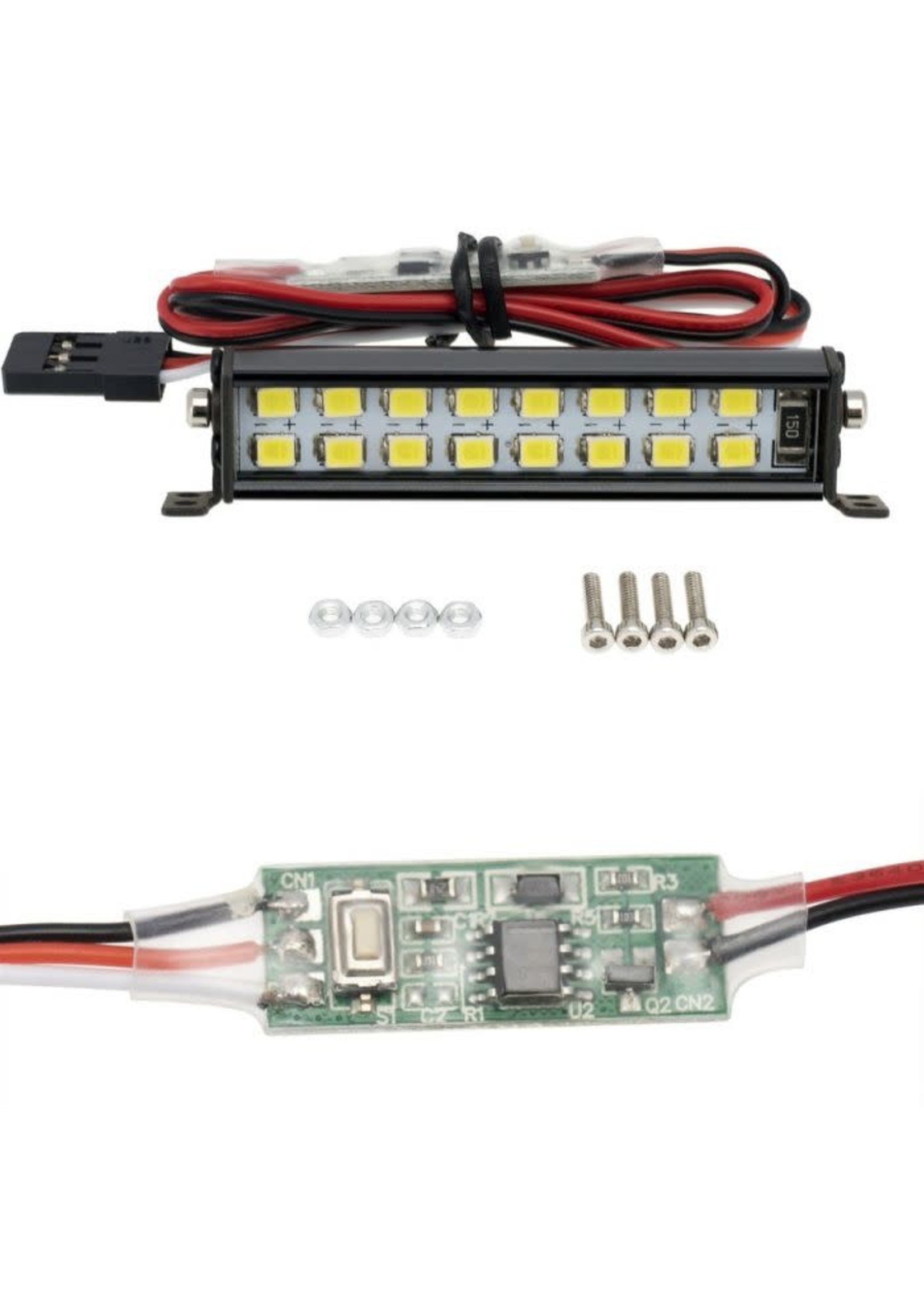 Power Hobby PowerHobby 52MM RC Double Row 16 LED Lightbar w/Controller for 1/10 1/8