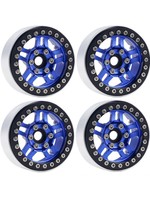 Power Hobby Powerhobby B4 Aluminum 1.9 Beadlock Wheels 9mm Hubs Blue (4) 1/10 Rock Crawler