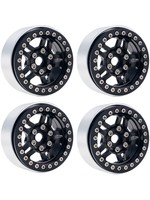 Power Hobby Powerhobby B4 Aluminum 1.9 Beadlock Wheels 9mm Hubs Black (4) 1/10 Rock Crawler