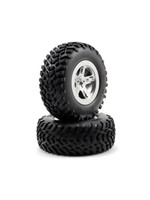 Traxxas Traxxas 2.2/3.0 Tire w/SCT Rear Wheel (2) (Satin Chrome) (Standard)
