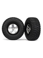 Traxxas Traxxas BFGoodrich KM2 Tire w/SCT Rear Wheel (2) (Satin Chrome) (Standard)