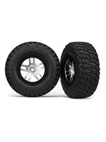 Traxxas Traxxas BFGoodrich Mud TA Rear Tires (2) (Satin Chrome) (S1) w/Split-Spoke Rear Wheel