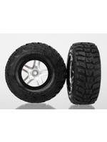 Traxxas Traxxas Kumho Venture MT Rear Tires (2) (Satin Chrome) (S1) w/Split-Spoke Rear Wheel