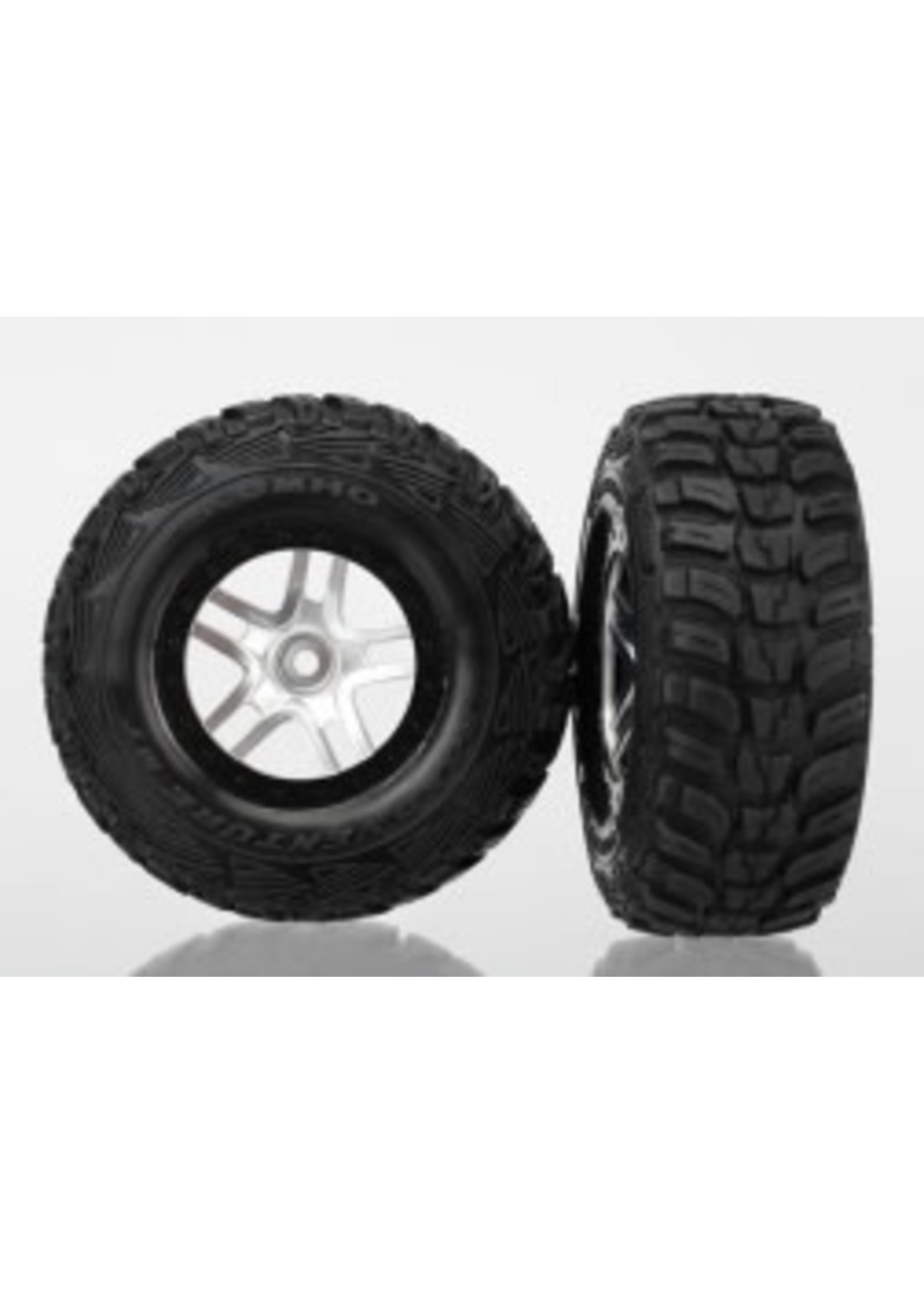 Traxxas 6874R Traxxas Kumho Venture MT Rear Tires (2) (Satin Chrome) (S1) w/Split-Spoke Rear Wheel