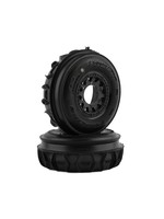 Pro-Line Pro-Line Dumont Paddle/Rib 2.2/3.0 Pre-Mounted Front Tires w/Raid Wheels (CR3) (Black) (2) w/12mm Removable Hex
