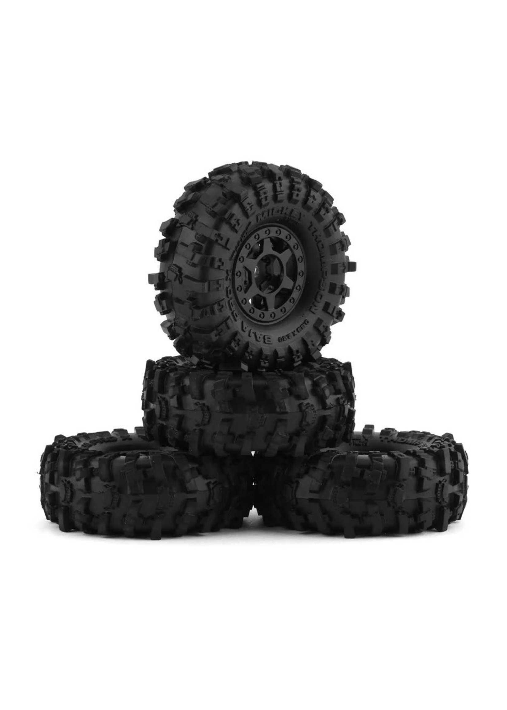 Pro-Line Pro-Line SCX24 1.0" MT Baja Pro X Pre-Mounted Tires (Black) (4) (Medium) w/Holcomb Wheels