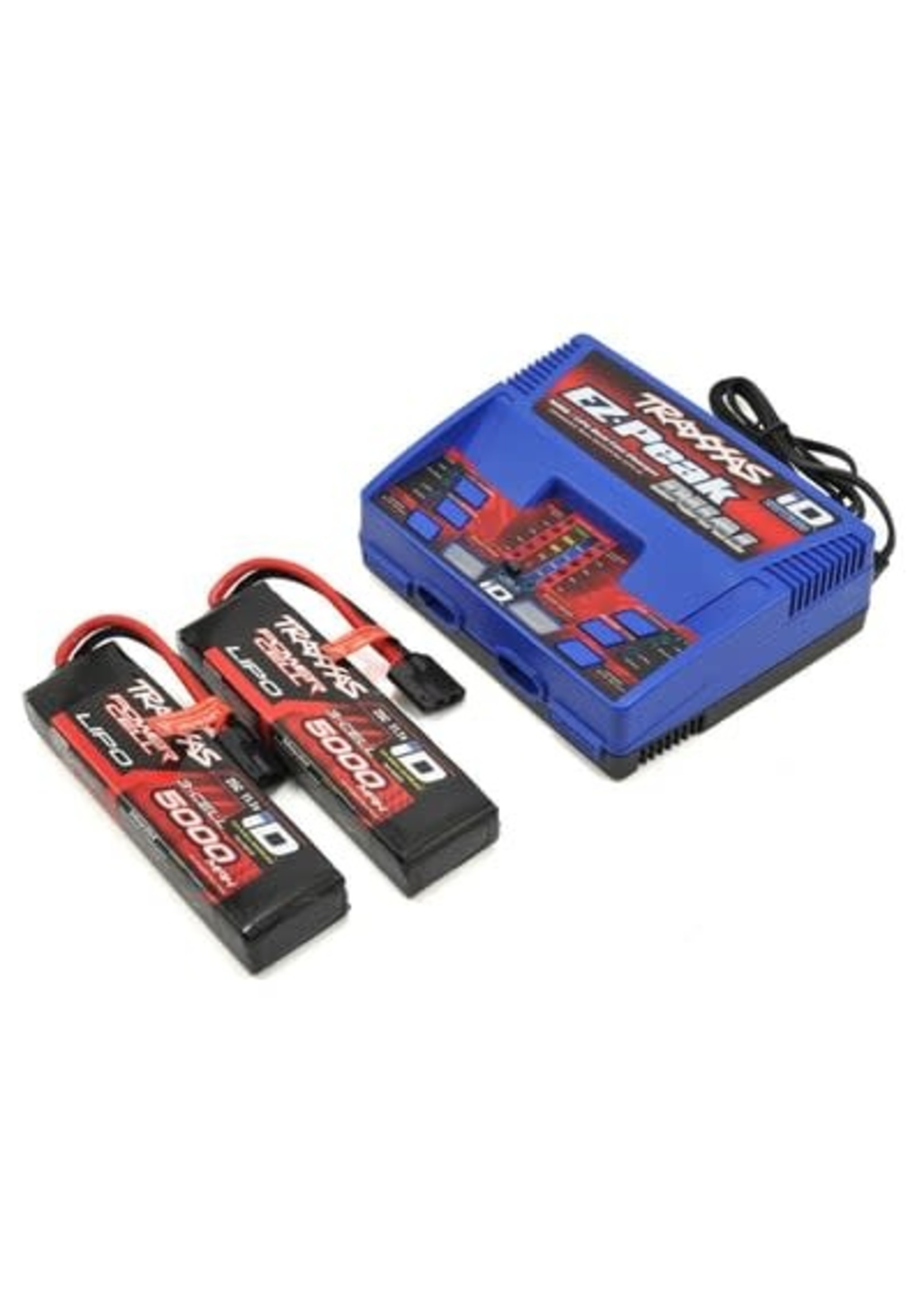 Traxxas 2990 Battery/charger completer pack (includes #2972 Dual iD charger (1), #2872X 5000mAh 11.1V 3-cell 25C LiPo battery (2))