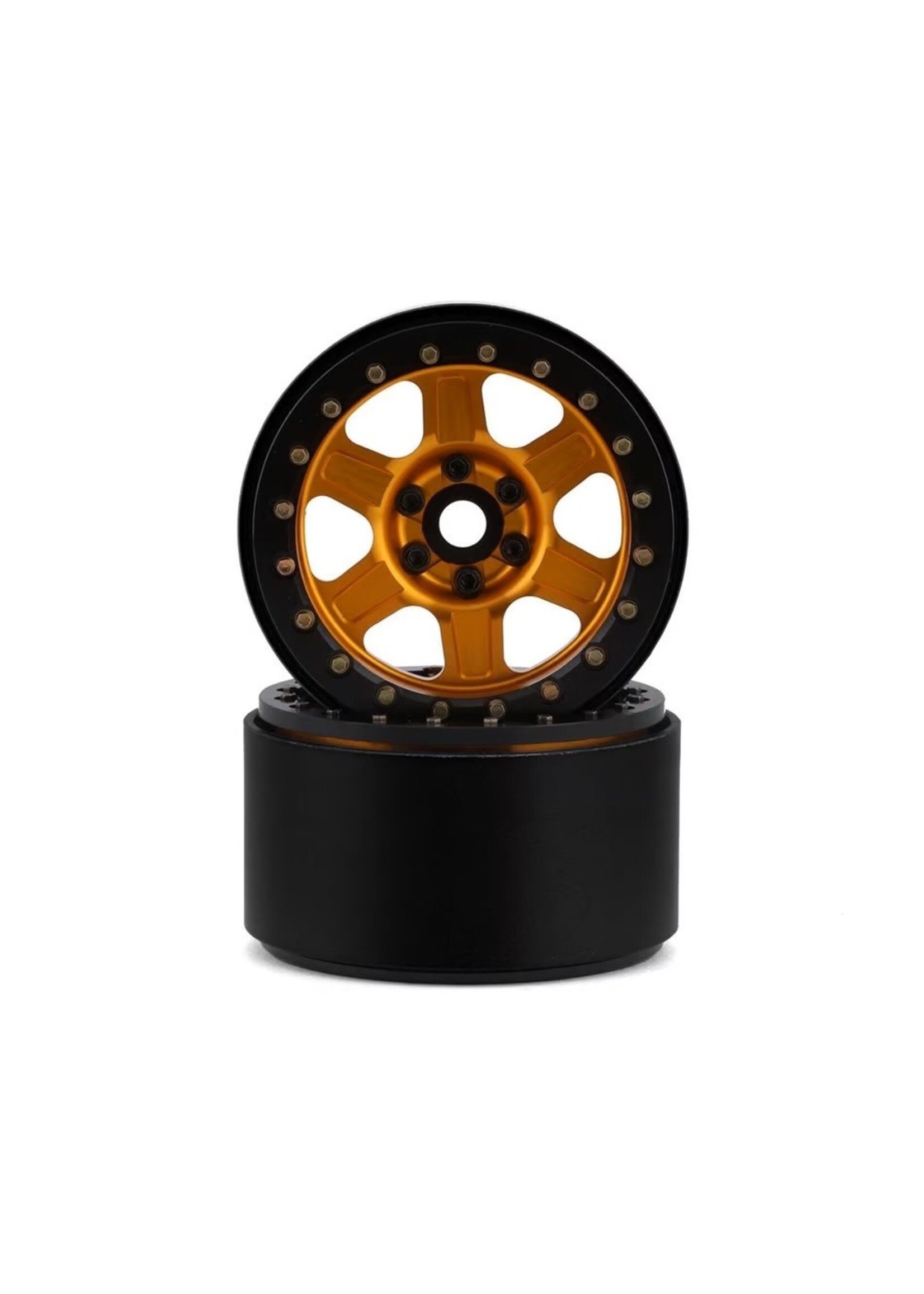 SSD SSD RC Challenger 2.2" Beadlock Wheels (Gold/Black) (2)