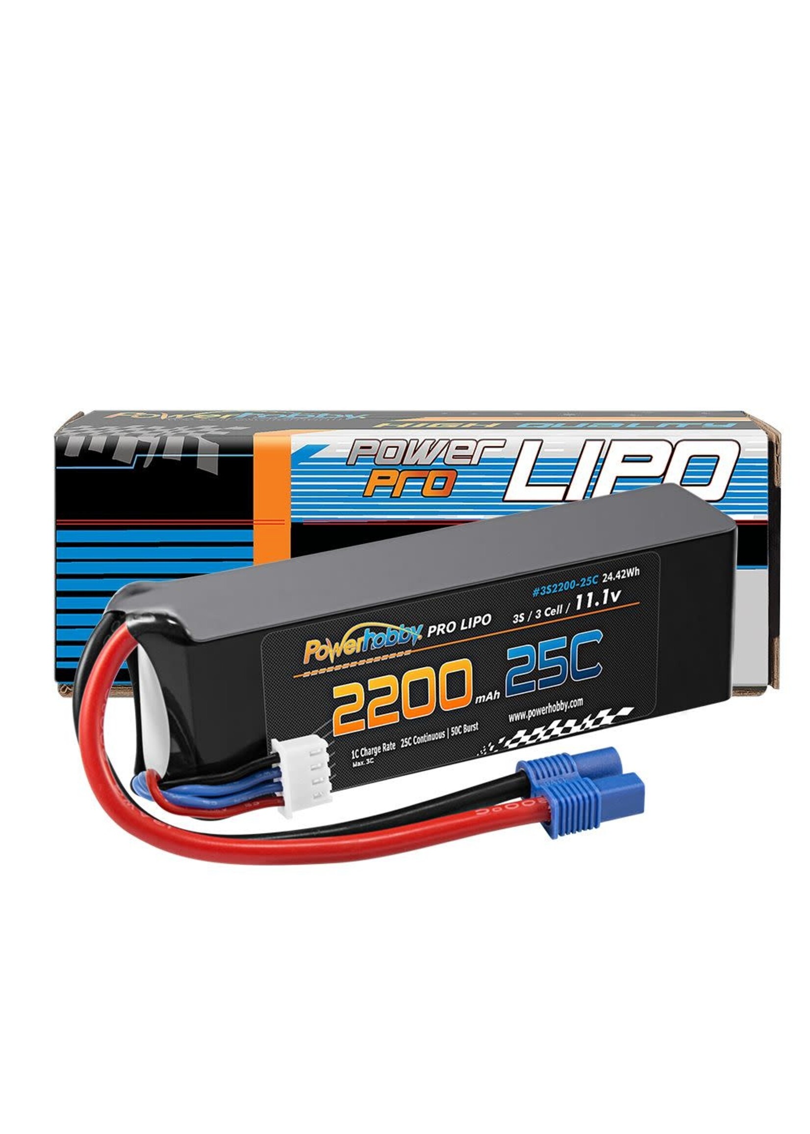 Power Hobby PHB3S220025EC3 Powerhobby 3S 11.1V 2200mAh 25C Lipo Battery Pack w EC3 Plug  SKIP TO THE END OF THE IMAGES GALLERY
