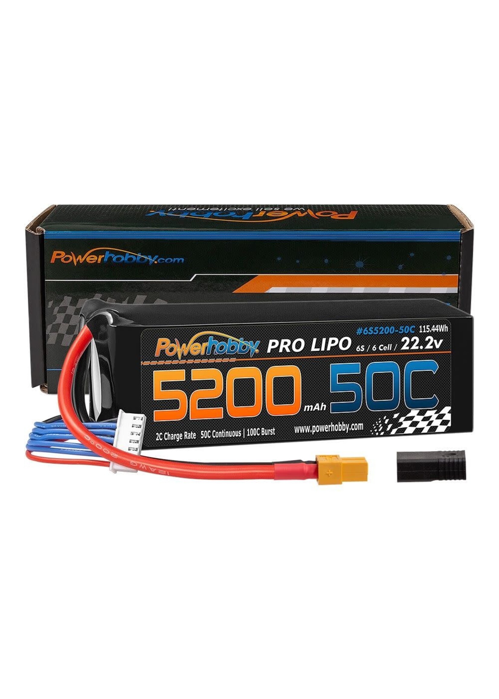 Power Hobby PHB6S520050XT60 Powerhobby 6S 22.2V 5200mAh 50C Lipo Battery w xt60 Plug + Adapter  SKIP TO THE END OF THE IMAGES GALLERY