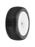 Pro-Line 1/8 Hex Shot S3 Front/Rear Buggy Tires Mounted 17mm White (2)