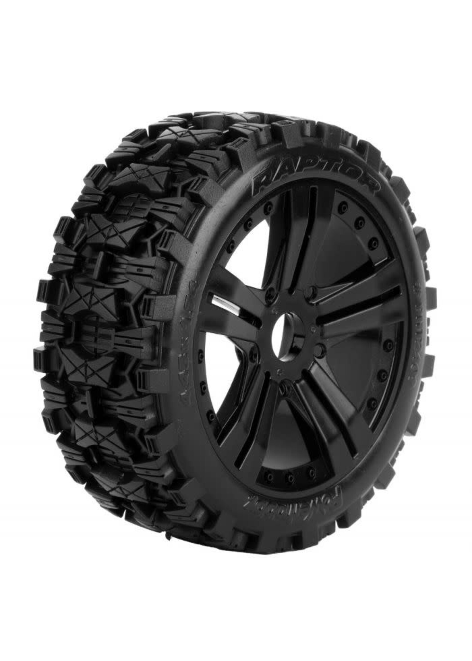 Power Hobby PHT2409CB Powerhobby Raptor 1/8 Buggy Belted All Terrain Mounted Tires 17MM Claw Wheels