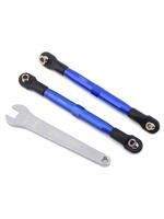 Traxxas Toe links (TUBES blue-anodized, 7075-T6 aluminum, stronger than titanium) (87mm) (2)/ rod ends (4)/ aluminum wrench (1)