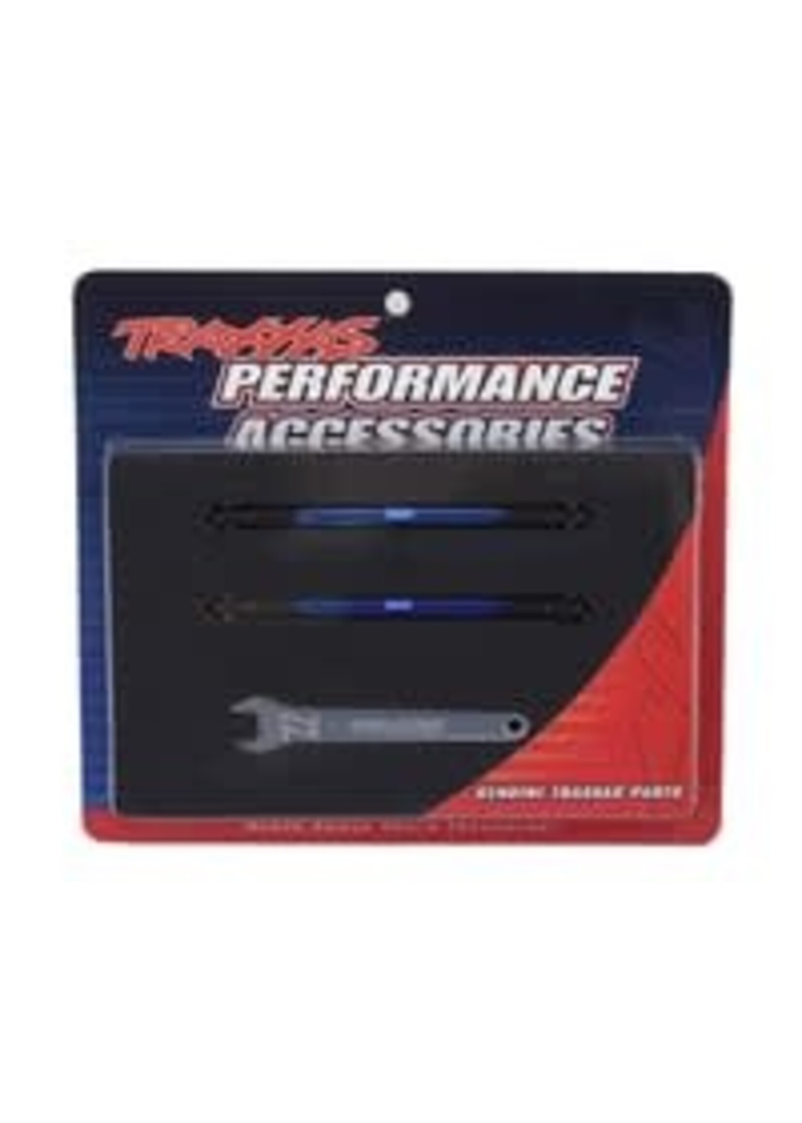 Traxxas 6742X Toe links (TUBES blue-anodized, 7075-T6 aluminum, stronger than titanium) (87mm) (2)/ rod ends (4)/ aluminum wrench (1)