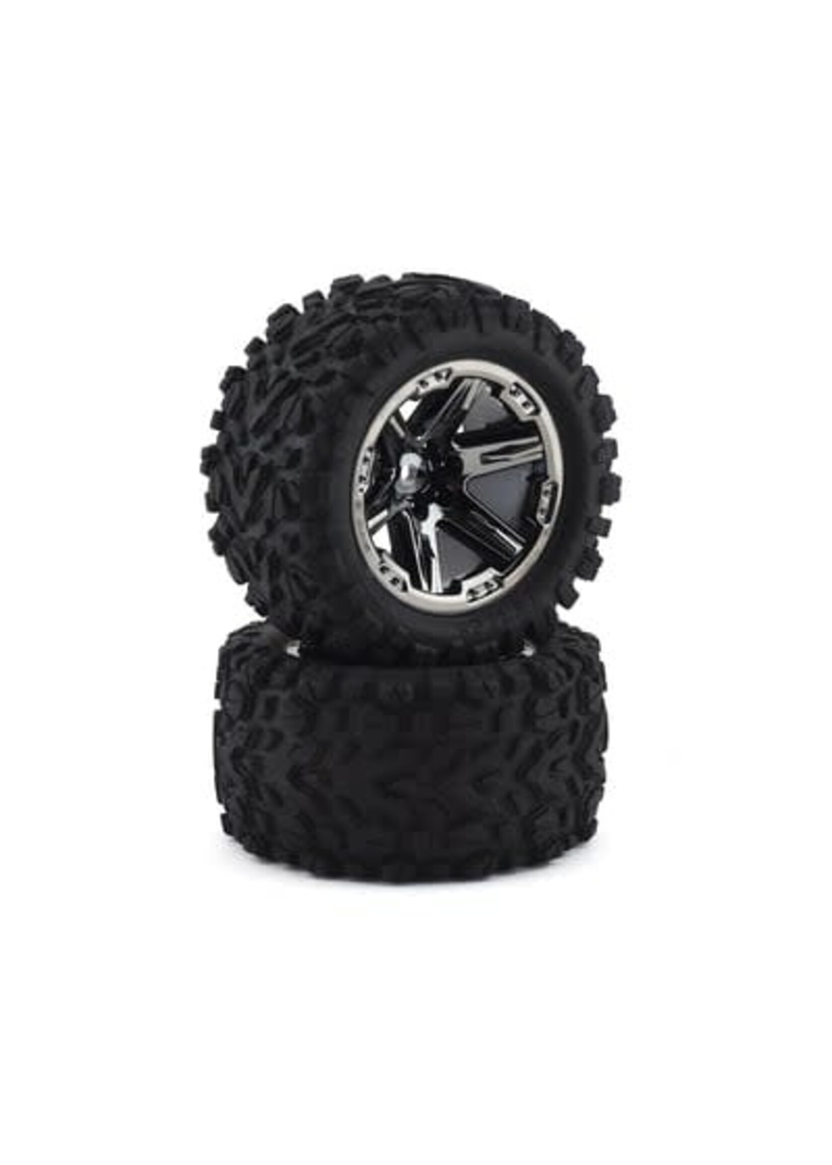 Traxxas 6773x Traxxas Talon EXT 2.8" Pre-Mounted Tires w/RXT Wheels (2) (Black Chrome)