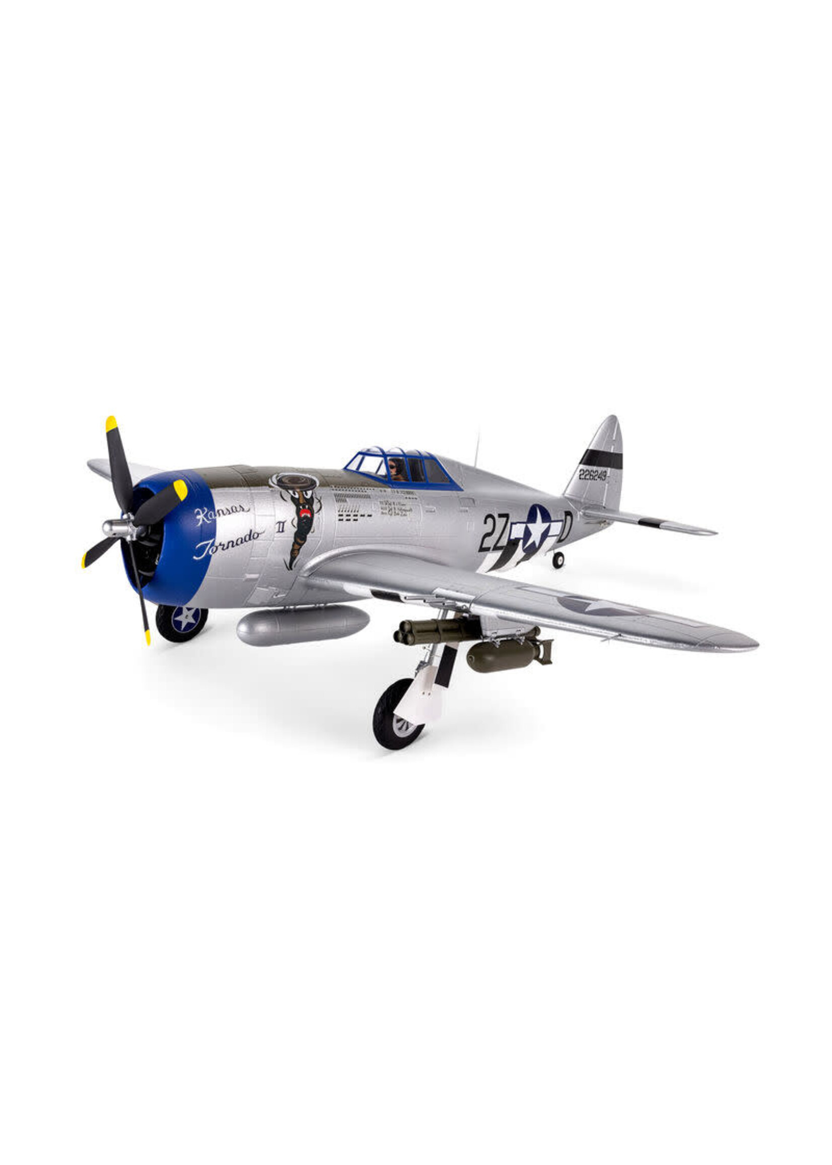 E-Flite EFL08450 P-47 Razorback 1.2m BNF Basic with AS3X & SAFE Select