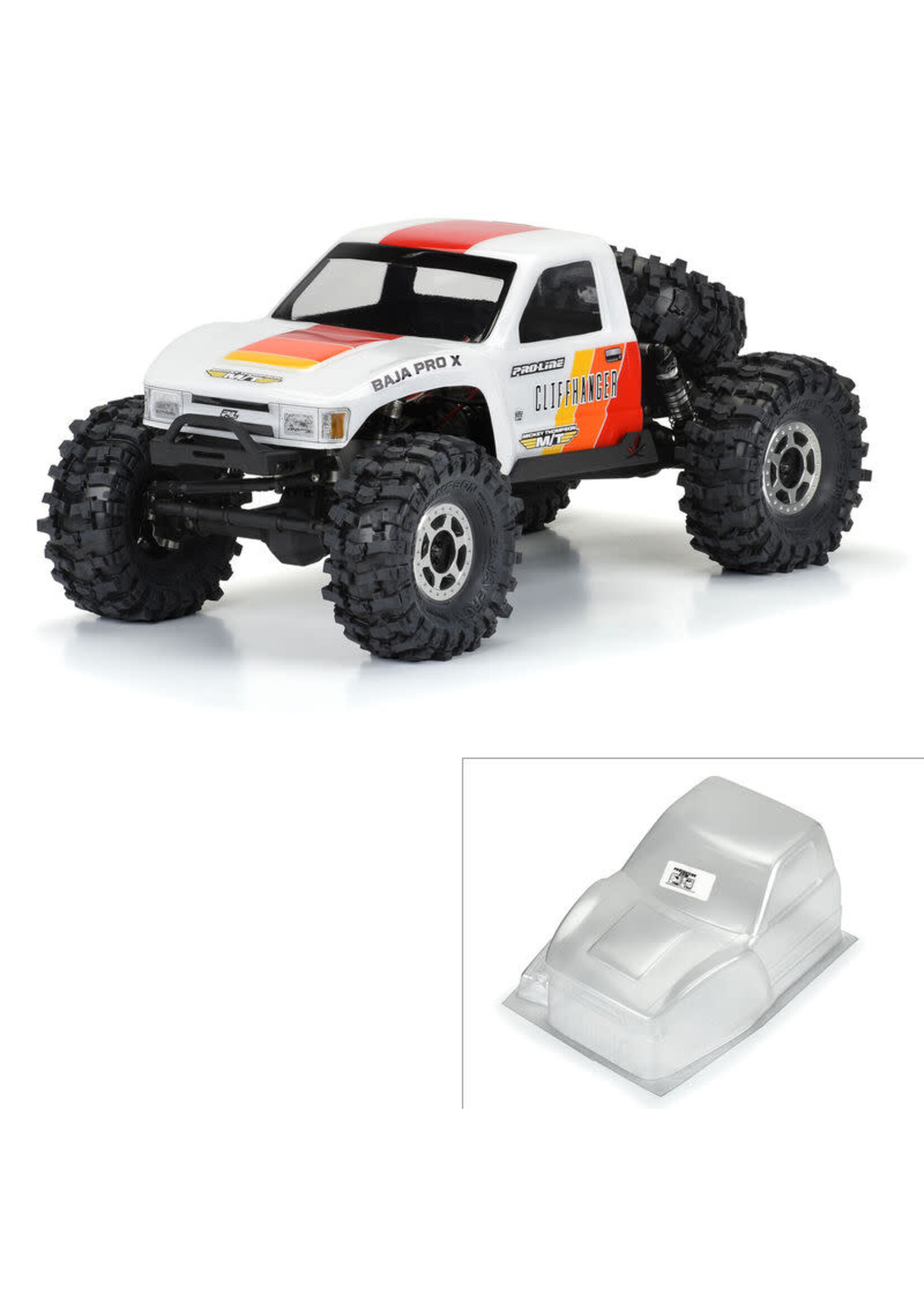 Pro-Line PRO361500 Pro-Line Cliffhanger HP 1/10 Cab Only 12.3" Comp Crawler Body (Clear)