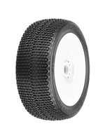 Pro-Line Pro-Line Buck Shot Pre-Mounted 1/8 Buggy Tires (White) (2) (S3) w/Velocity V2 Wheel