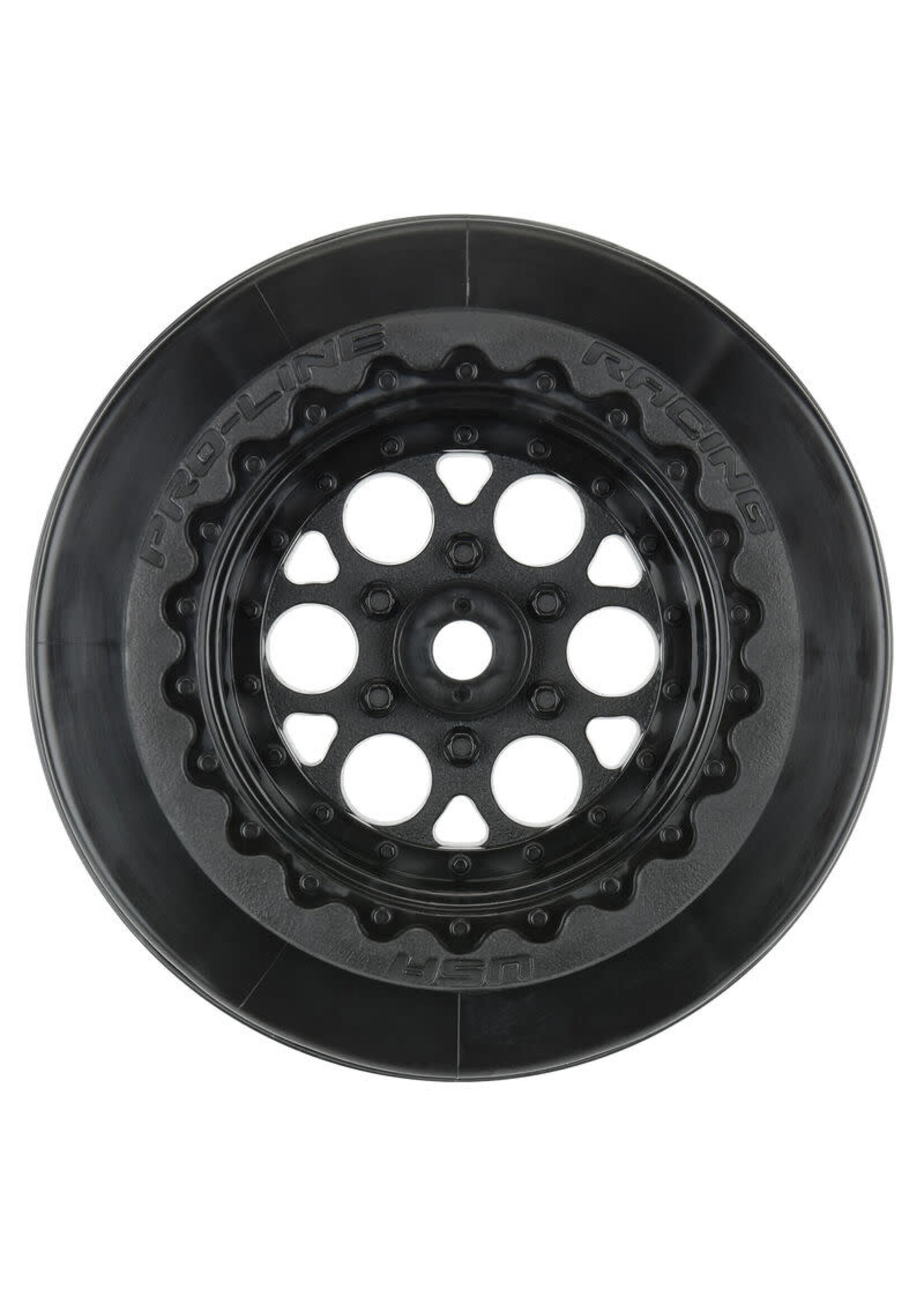 Pro-Line PRO279403 Pro-Line Showtime+ Wide Drag Spec Rear Drag Racing Wheels (2) w/12mm Hex (Black)
