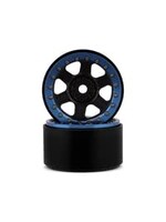 SSD SSD RC Challenger 2.2" Beadlock Crawler Wheels (Black/Blue) (2)