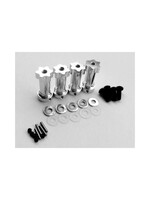 Hot Racing Hot Racing 12mm Hex Aluminum Wheel Widener (Silver) (4) (25mm Extension)