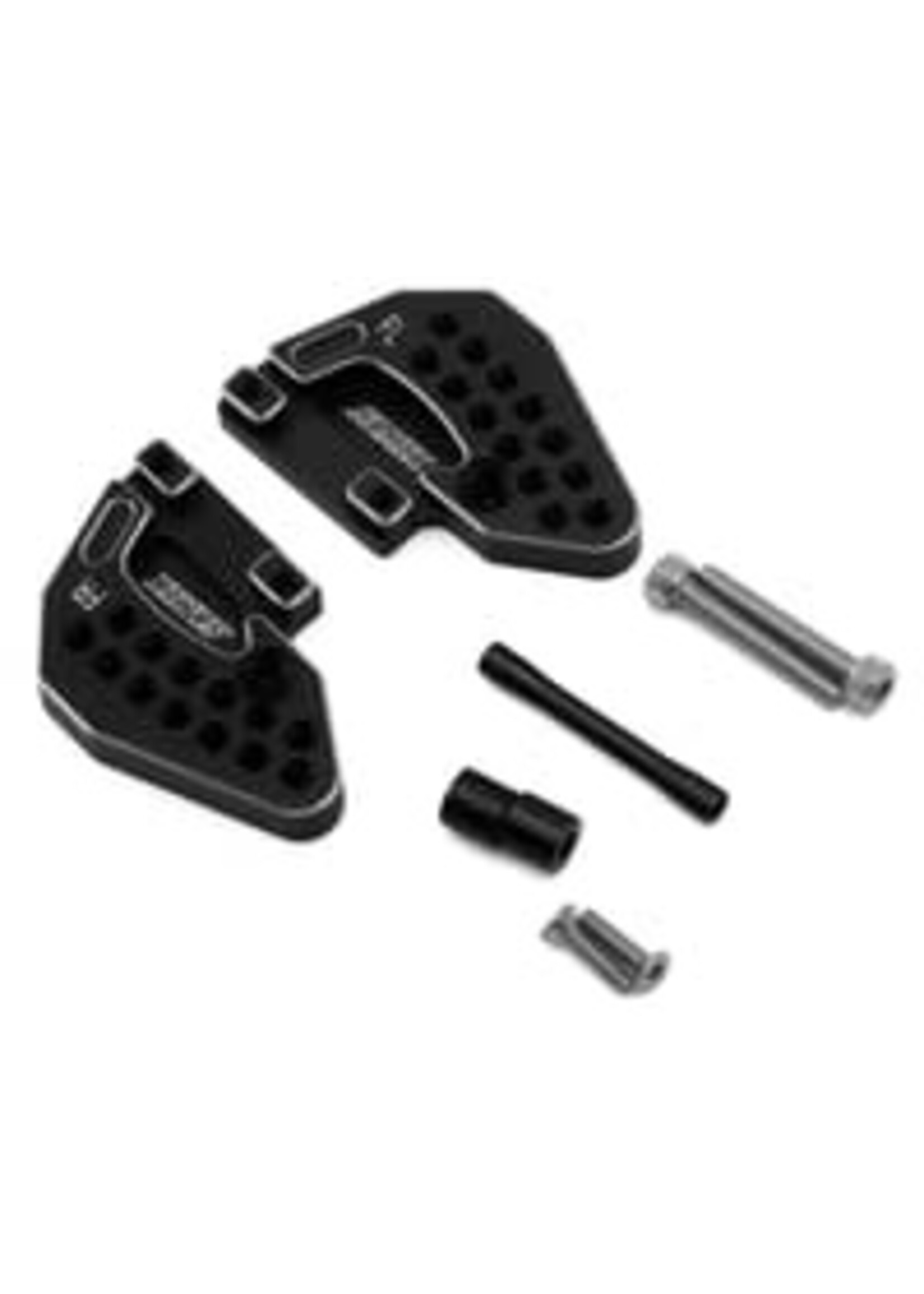 Samix SAMTRX4M-6023-BK Samix TRX-4M Aluminum Front Shock Plate Set (Black) (2)