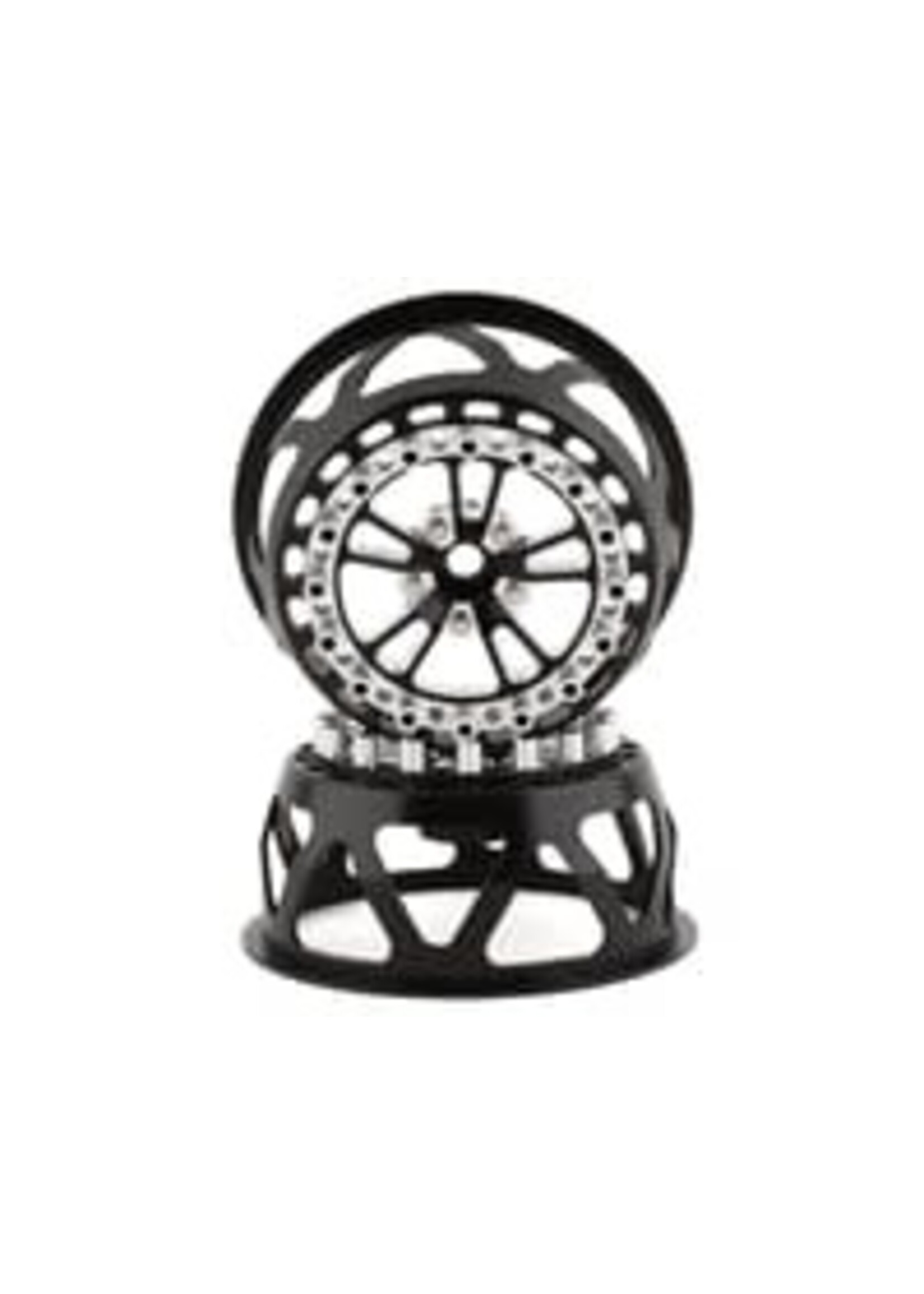 SSD SSD00515 SSD RC V Spoke Lightweight Drag Rear Main Wheel Inserts (Black) (2)