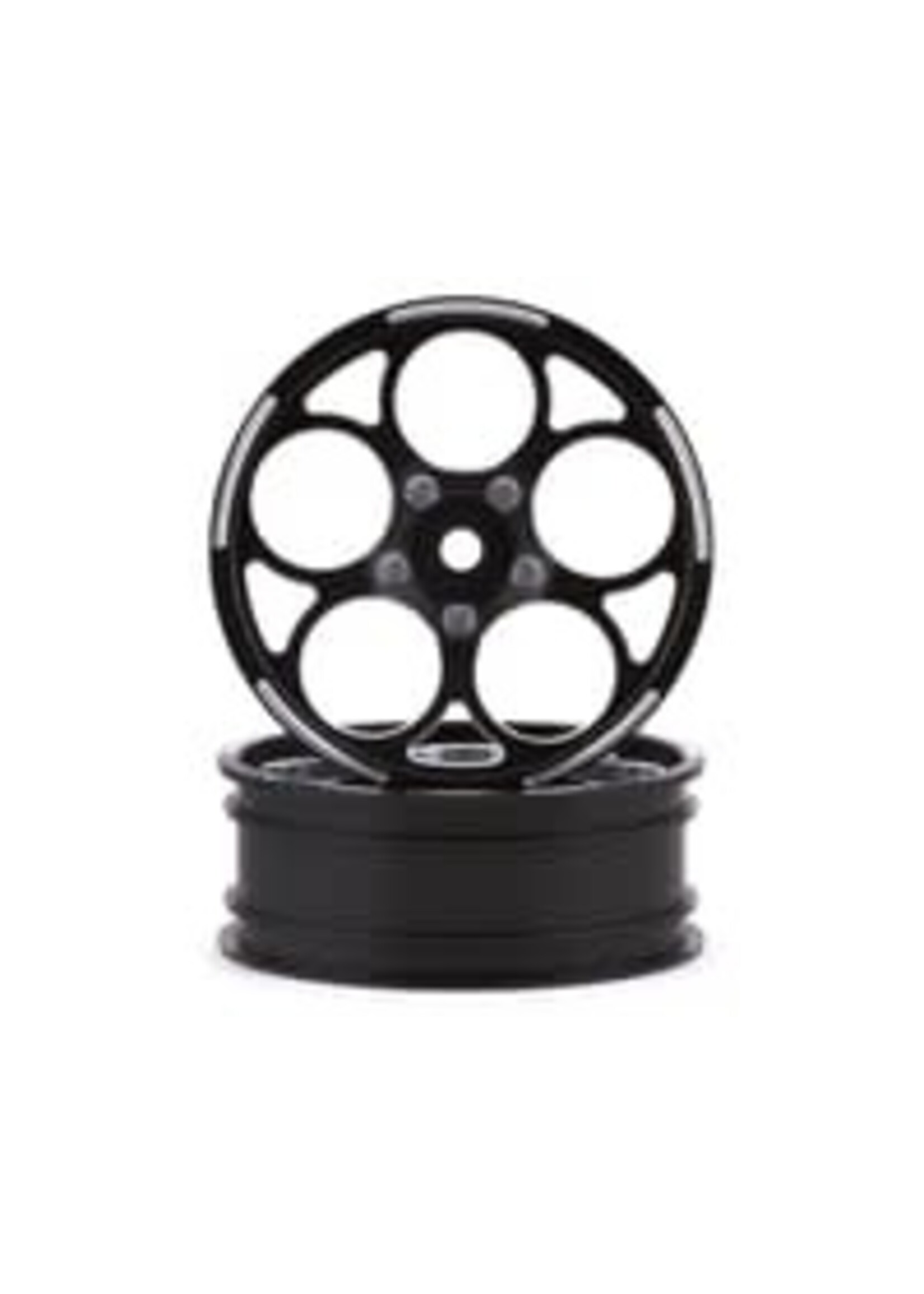 SSD SSD00473 SSD RC 5 Hole Aluminum Front 2.2” Drag Racing Wheels (Black) (2)