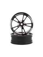 SSD SSD RC V Spoke Aluminum Front 2.2” Drag Racing Wheels (Black) (2)