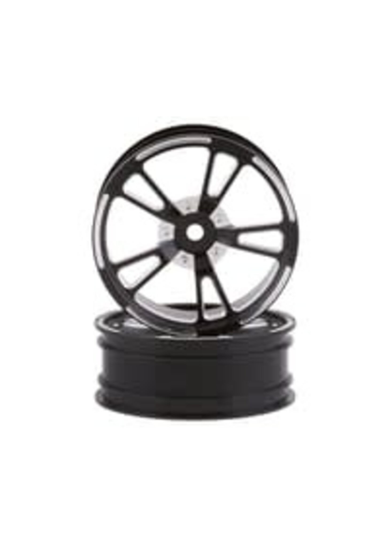 SSD SSD00450 SSD RC V Spoke Aluminum Front 2.2” Drag Racing Wheels (Black) (2)
