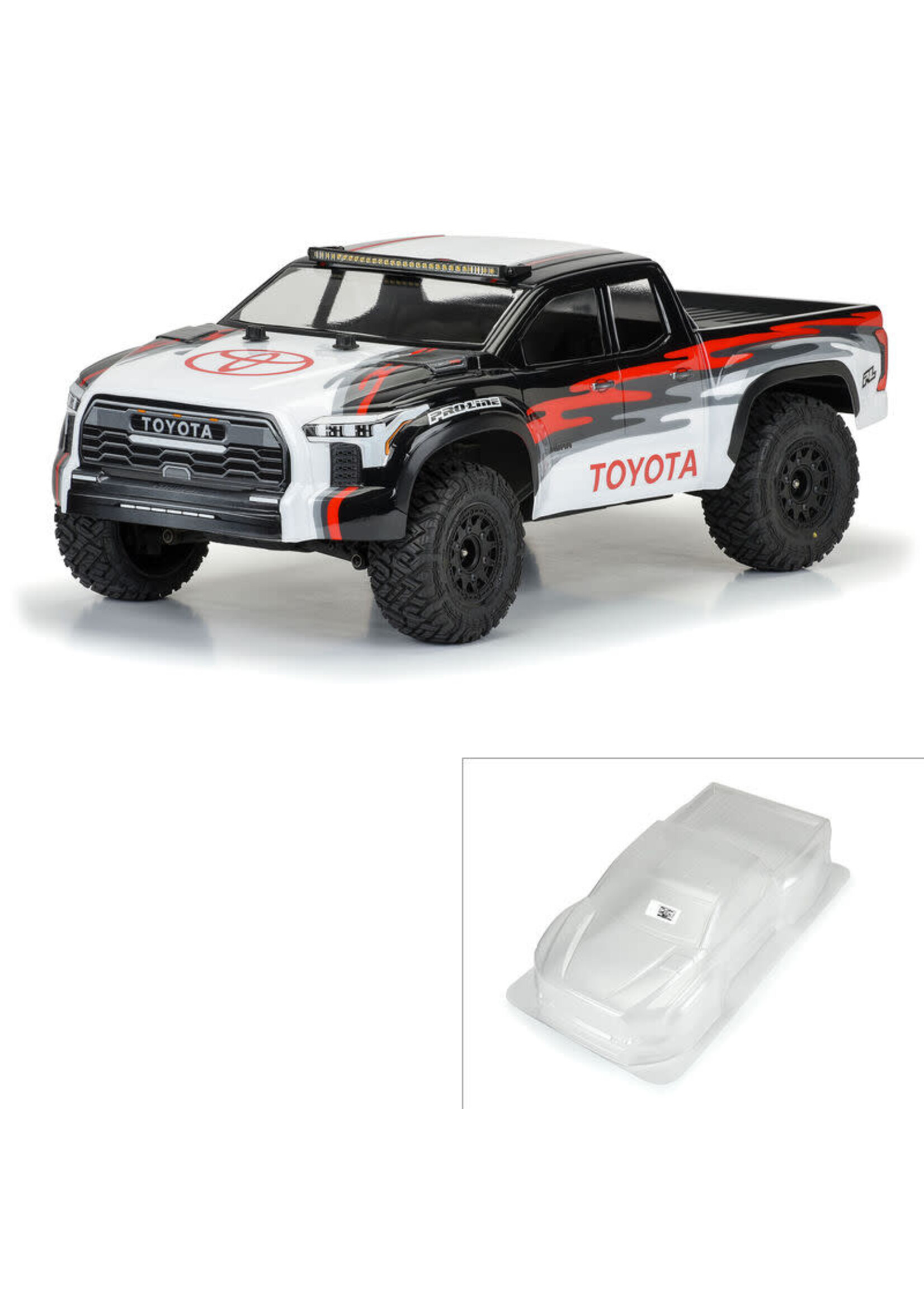 Pro-Line PRO361400 Proline 1/10 2023 Toyota Tundra TRD Pro Clear Body: Short Course