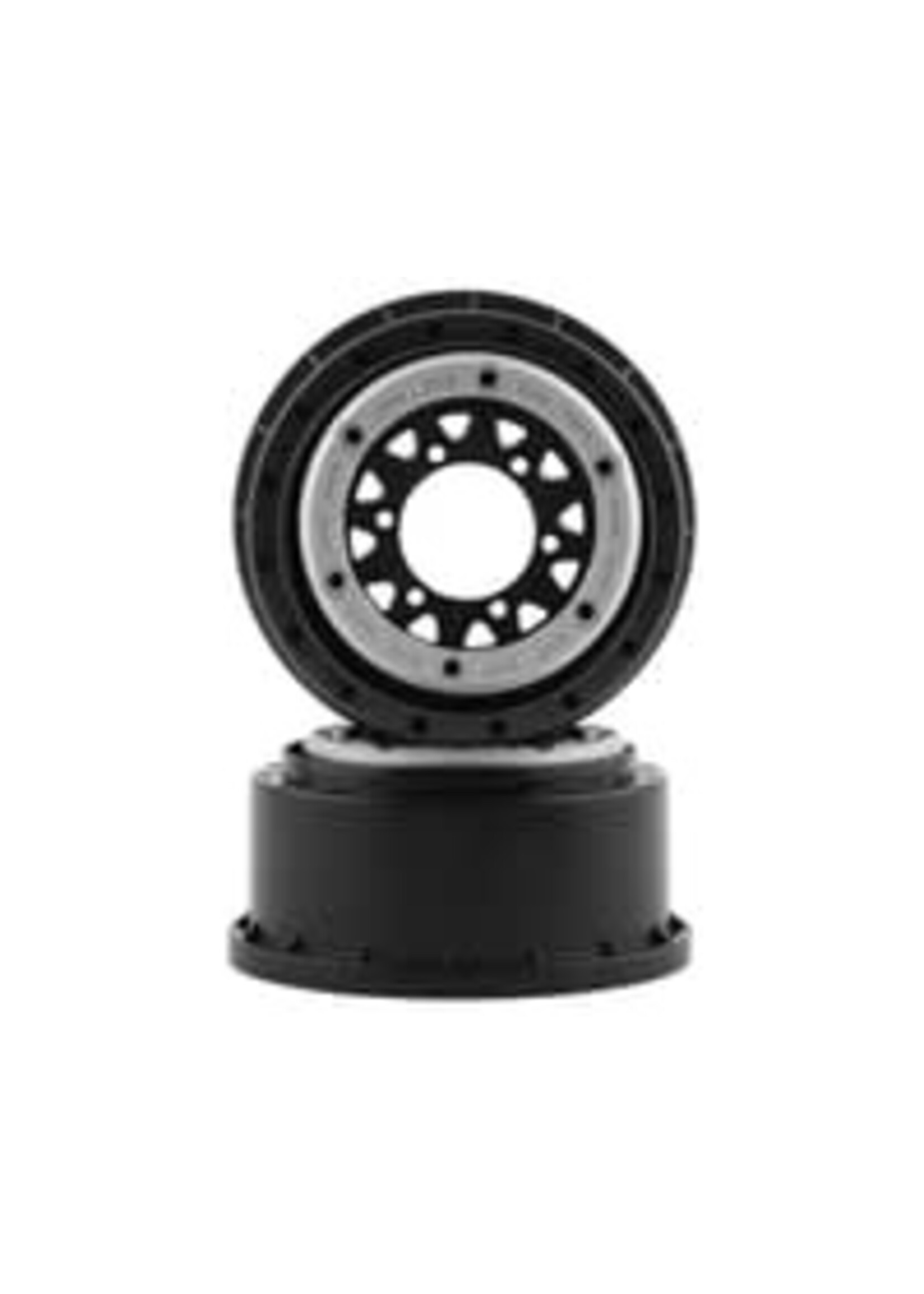 Pro-Line PRO281103 Pro-Line Raid Bead-Loc 2.2/3.0" Short Course Wheels (Silver/Black) (2) w/12mm & 14mm Removable Hex
