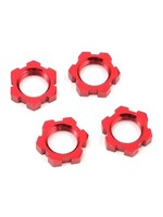 Traxxas Wheel nuts, splined, 17mm, serrated RED