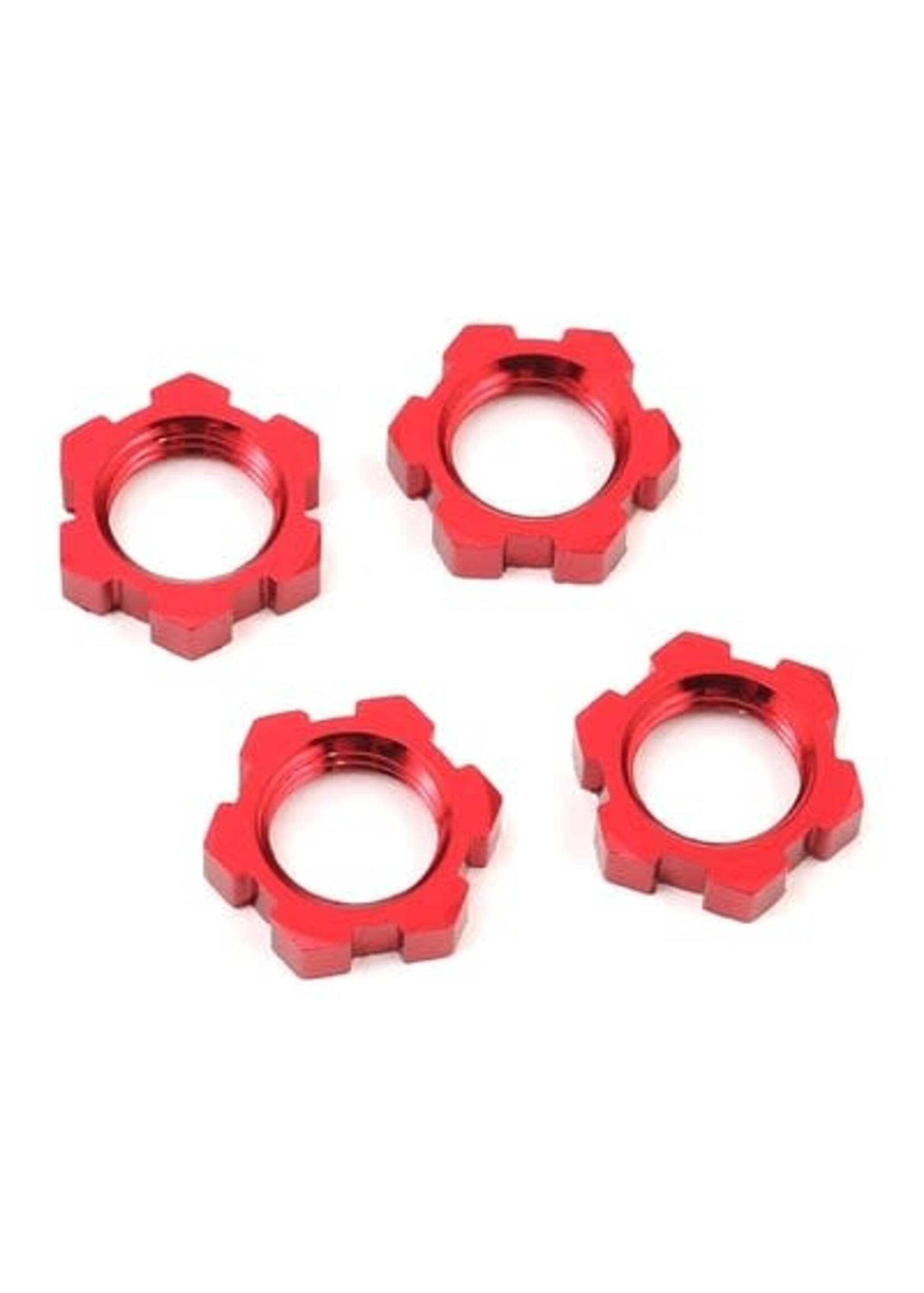 Traxxas 7758R Traxxas Sledge/X-Maxx/E-Revo VXL 17mm Splined Wheel Nut (Red) (4)