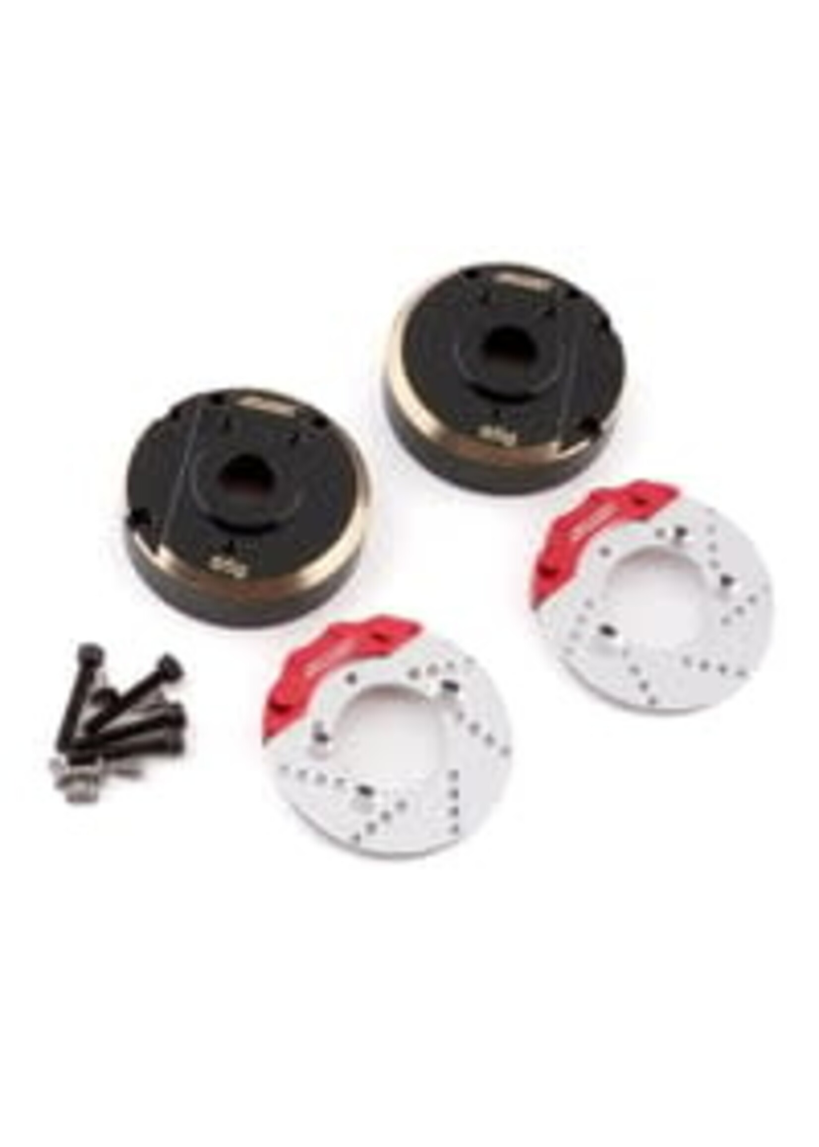 Samix SAMTRX4-4413C2H Samix Traxxas TRX-4 "Heavy" Brass Portal Cover & Scale Brake Rotor (2) (91g)