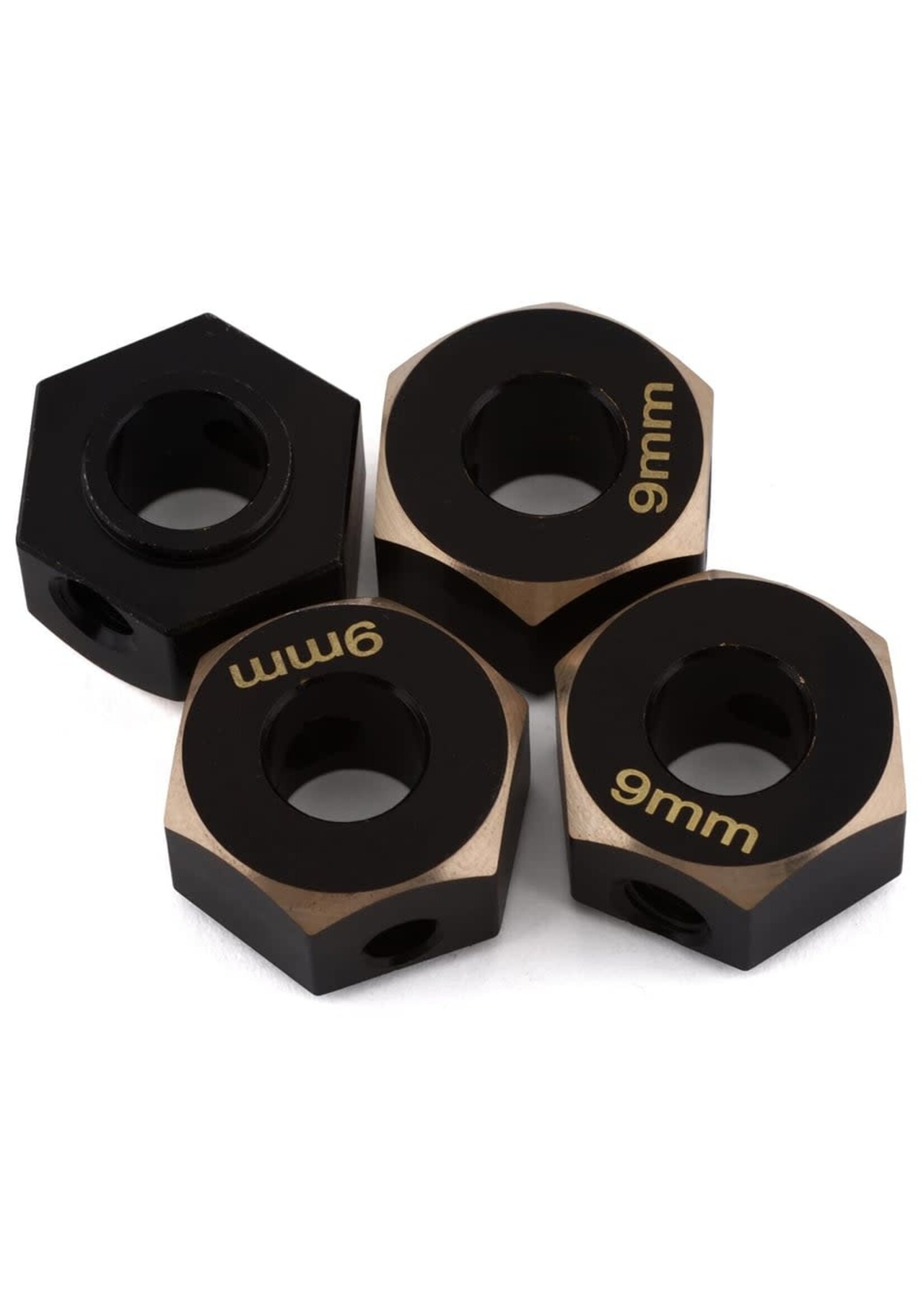 Samix SAMSCX6-4063-9 Samix SCX-6 Brass Hex Adapter (4) (9mm)