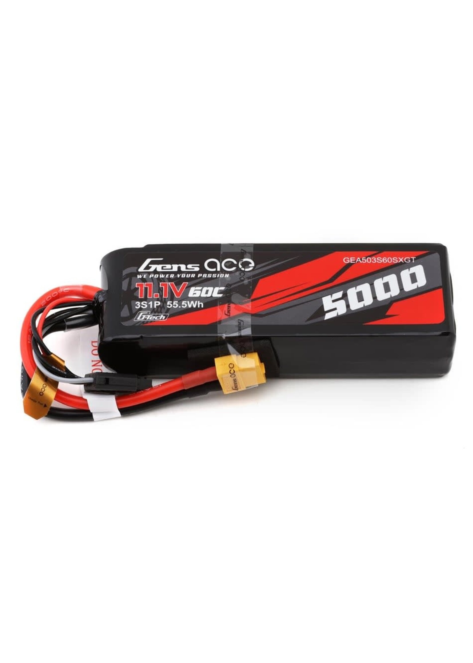 Gens ace GEA503S60SXGT Gens Ace G-Tech Smart 3S LiPo Battery 60C (11.1V/5000mAh) w/XT60 Connector
