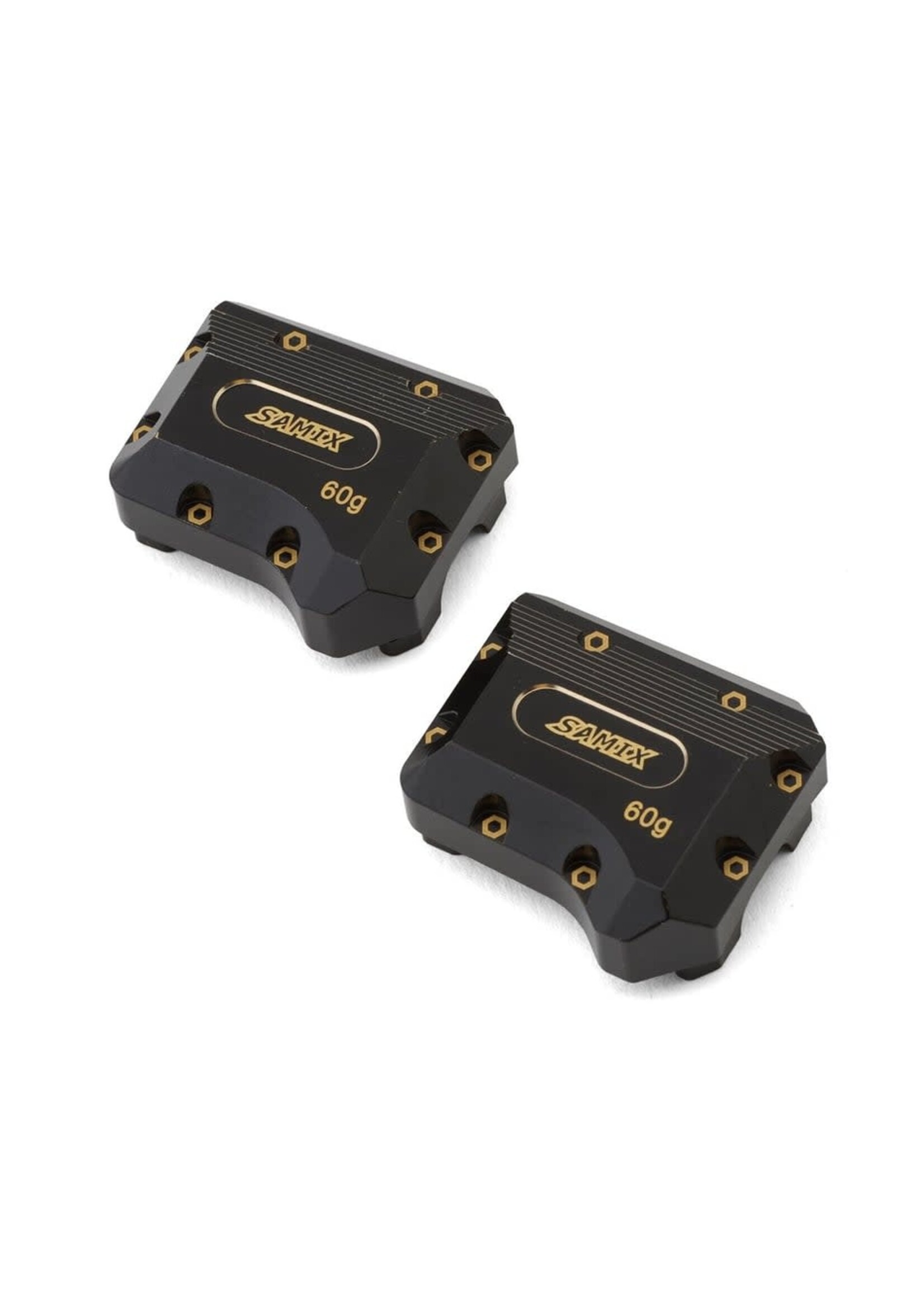 Samix SAMTRX4-4075C2 Samix TRX-4 Brass Differential Covers (Black) (2) (60g)