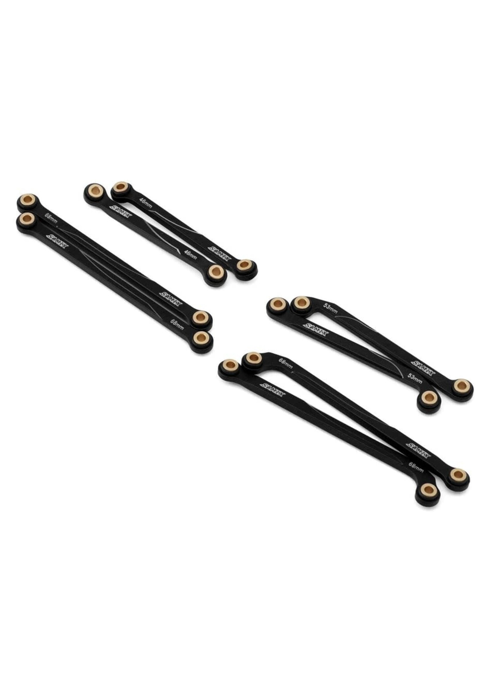 Samix SAMTRX4M-6031-BK Samix TRX-4M Aluminum High Clearance Link Set (Black) (8)