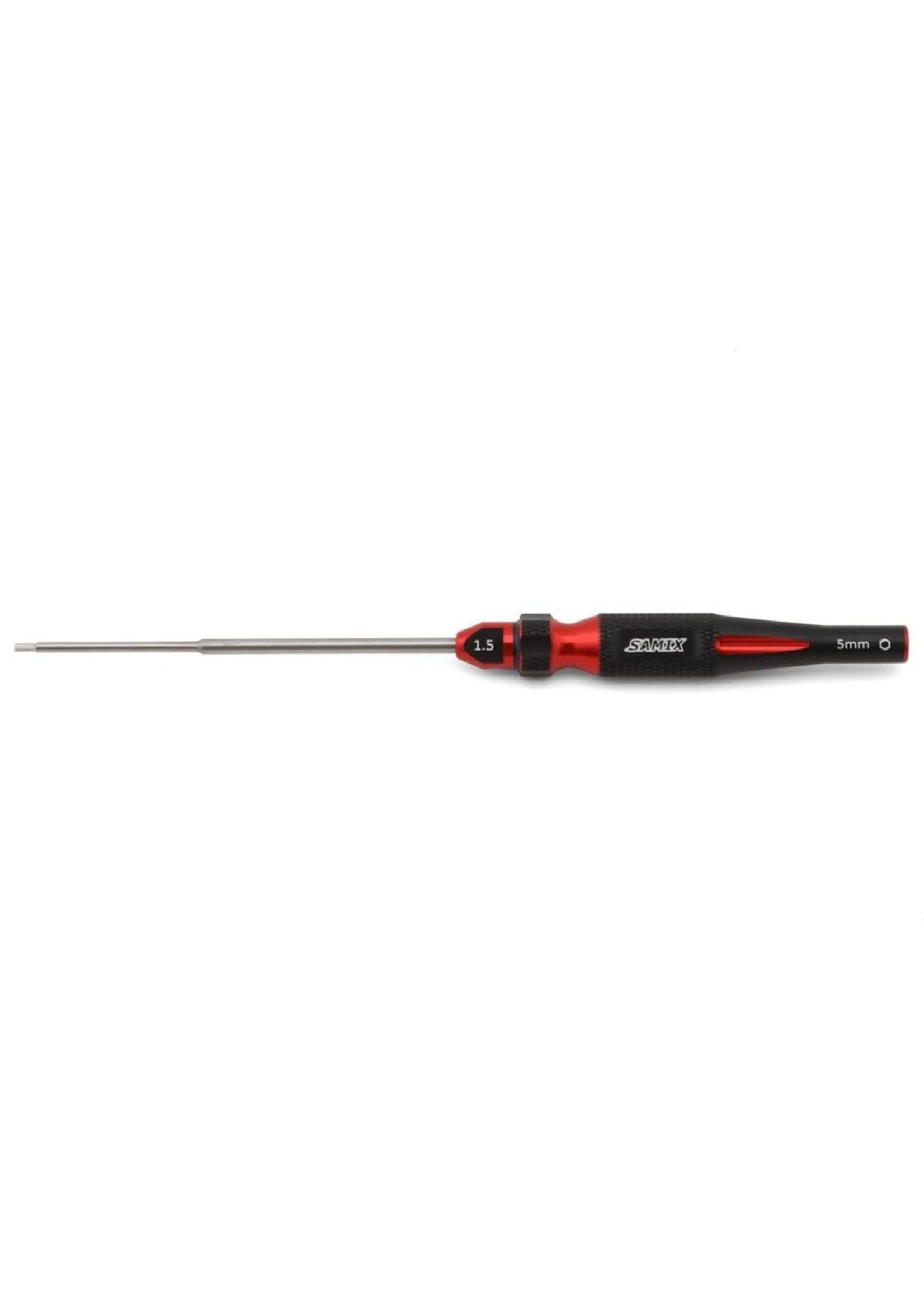 Samix SAMTRX4M-SD15-RD Samix TRX-4M 2-in-1 Hex Wrench/Nut Driver (Red) (1.5mm Hex/5mm Nut)