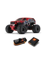 ARRMA ARRMA 1/10 GORGON 4X2 MEGA 550 ( RED) Brushed Monster Truck RTR with Battery & Charger, Red