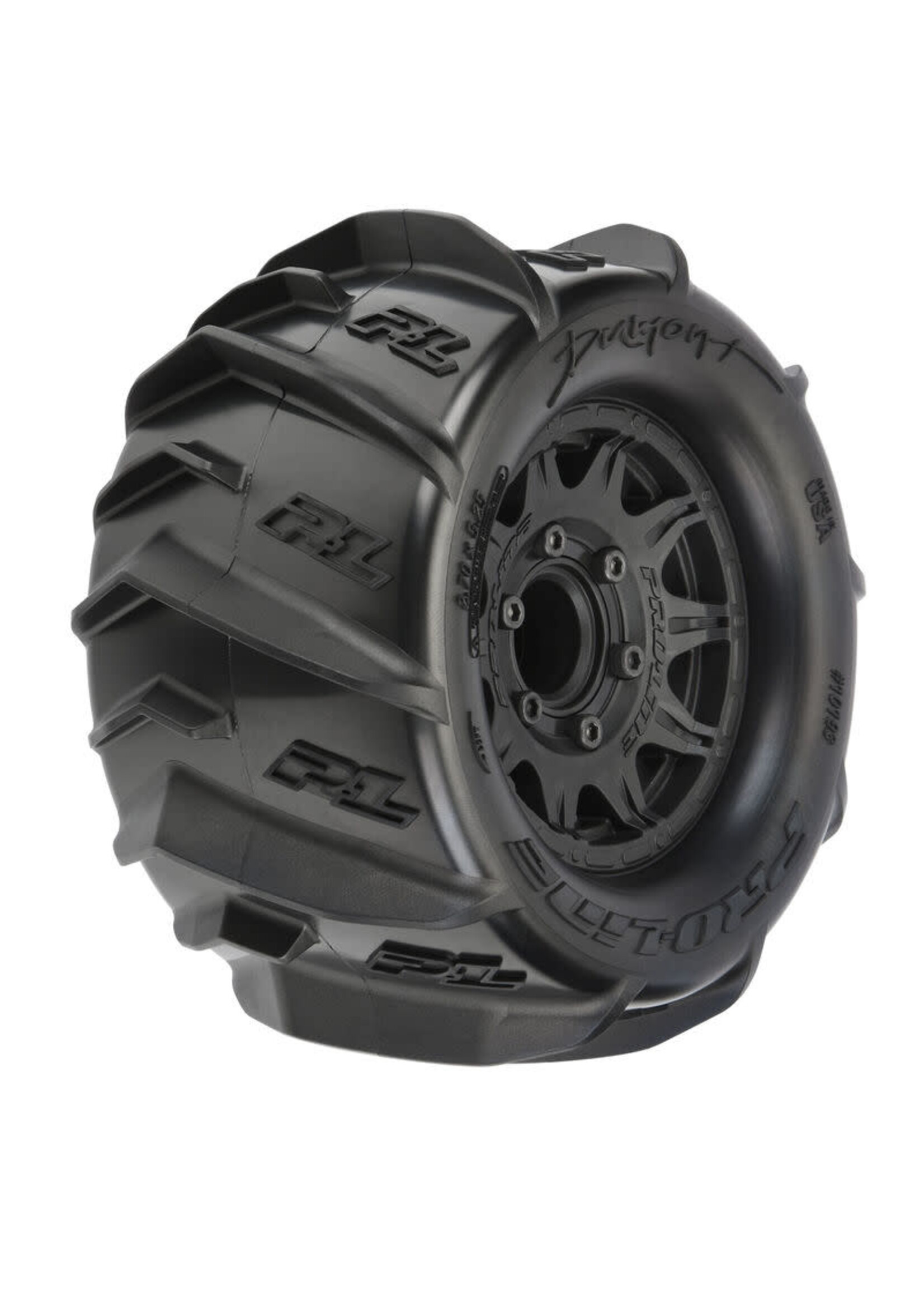 Pro-Line Proline 1/10 Dumont Front/Rear 2.8" MT Tires Mounted 12mm Blk Raid (2)