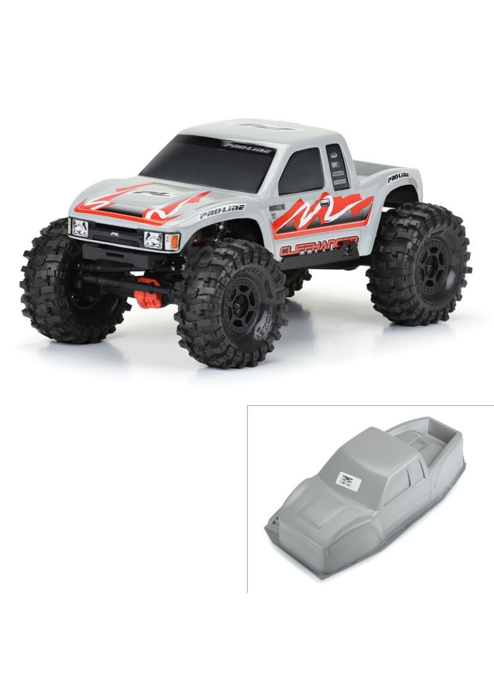 Pro-Line PRO356614 PROLINE 1/10 Cliffhanger HP Tough-Color Gray Body 12.3” (313mm) WB Crawlers