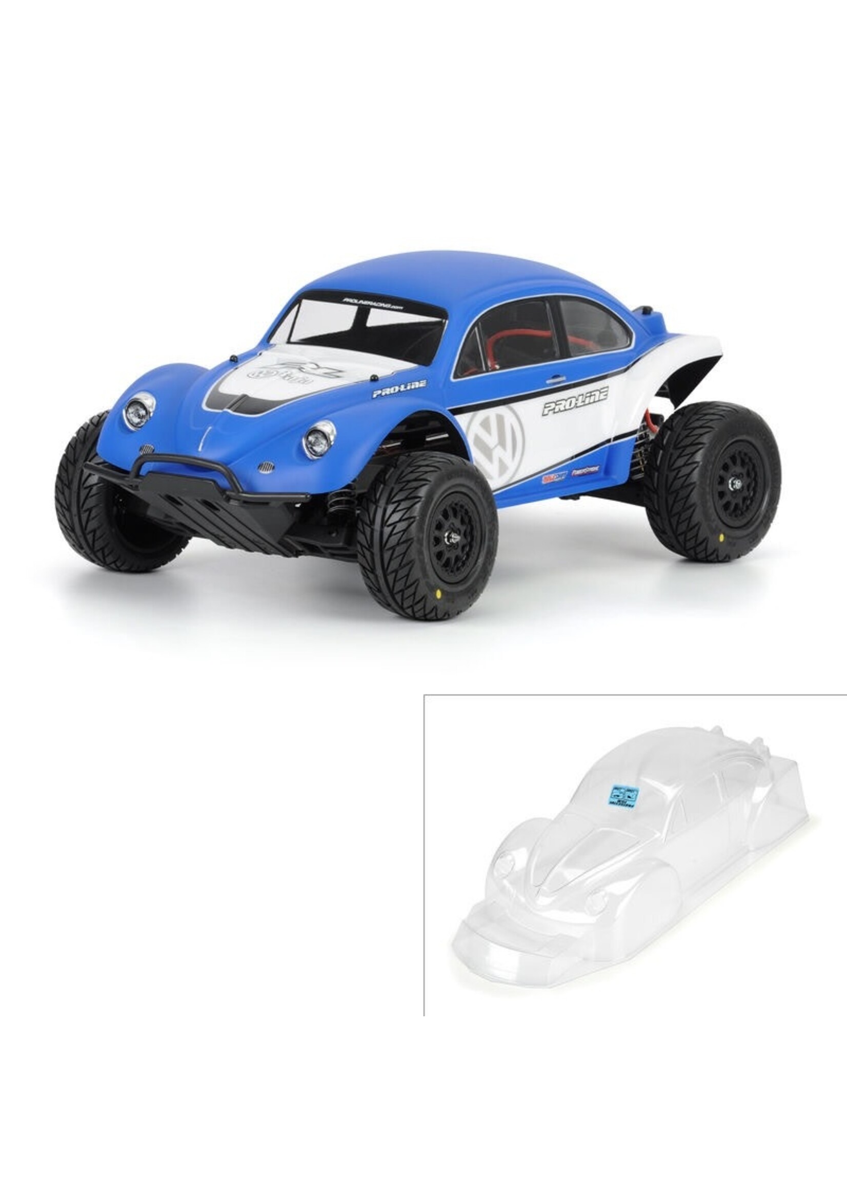 Pro-Line PRO323863 PROLINE 1/10 VW Full Fender Baja Bug Clear Body: Short Course
