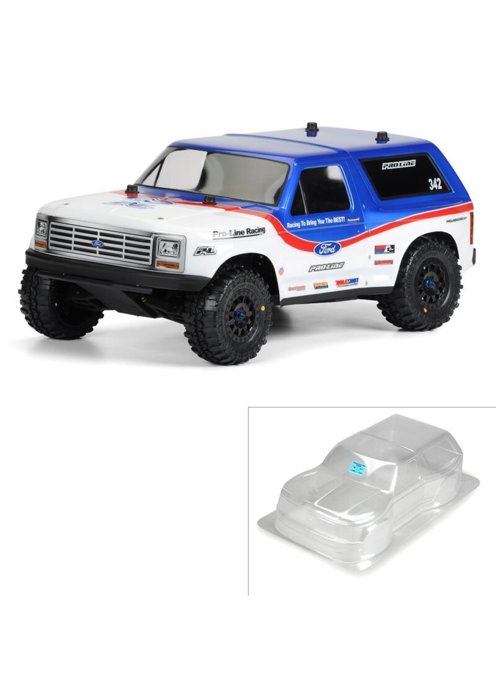 Pro-Line PRO342300 PROLINE 1/10 1981 Ford Bronco Clear Body: Short Course