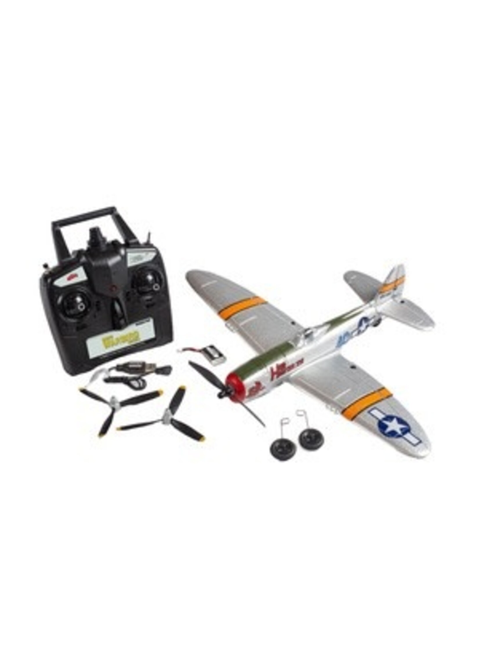 Rage rc RGRA1307 P-47 Thunderbolt Micro RTF Airplane with PASS (Pilot Assist Stability Software) System